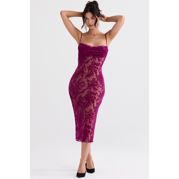 NEW House of CB Ione Dress Cranberry Large+ (XL) - Picture 7 of 17